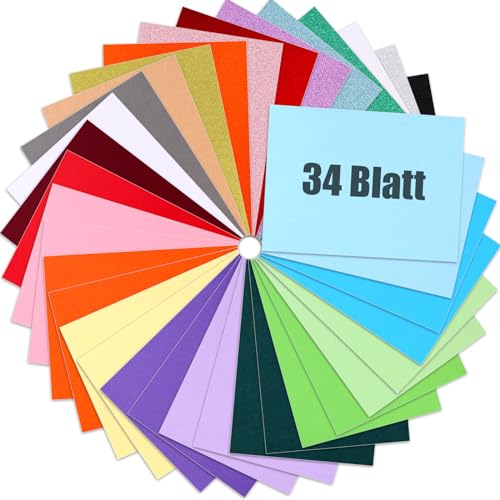 VGOODALL Tonpapier A4 Bunt, 35 Blatt 15 Farben Bastelpapier Glitzerpapier für Basteln Kartenherstellung VGOODALL Tonpapier A4 Bunt, 35 Blatt 15 Farben Bastelpapier Glitzerpapier für Basteln Kartenherstellung von VGOODALL