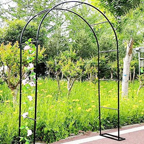 VGVSBG 1,2 x 2,2 m Gartenbogen, Schwarze Pergola für den Außenbereich, für Verschiedene Kletterpflanzen, 3,5 x 2,2 m breiter Hochzeitsbogen aus Metall, einfach zu Mont von VGVSBG