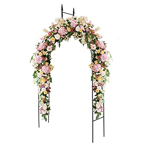 VGVSBG Garten-Rosenweg-Pergola aus Metall, Stützrahmen für Kletterpflanzen, Hochzeiten, Blumen, Ranken, Außen- und Innendekorationen von VGVSBG