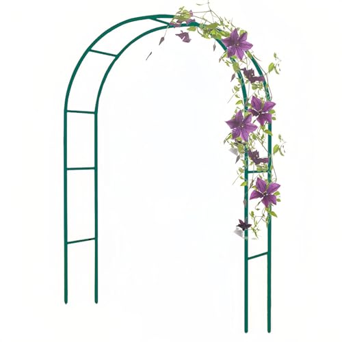 VGVSBG Gartenbogen aus Metall, 2,4 m, robuste Gartenlaube wetterbeständig – Hochzeitsbogen für Rasen, Hochzeit, Brautparty, Dekoration, von VGVSBG