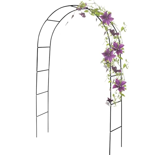 VGVSBG Gartenbogen aus Metall, 2,4 m, robuste Gartenlaube wetterbeständig – Hochzeitsbogen für Rasen, Hochzeit, Brautparty, Dekoration, von VGVSBG