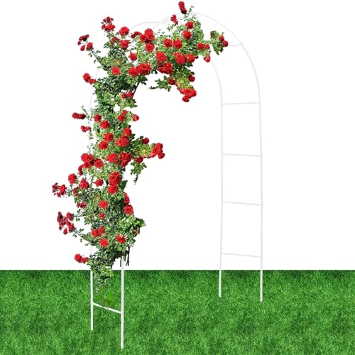 VGVSBG Gartenbogen für den Außenbereich, Hochzeitsdekoration für Zeremonien im Freien, 238 cm hoch x 139 cm breit, stabile Gartenlaube aus Metall – robuste, wetterfest von VGVSBG