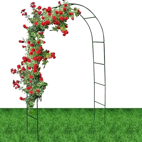 VGVSBG Gartenbogen für den Außenbereich, Hochzeitsdekoration für Zeremonien im Freien, 238 cm hoch x 139 cm breit, stabile Gartenlaube aus Metall – robuste, wetterfest von VGVSBG