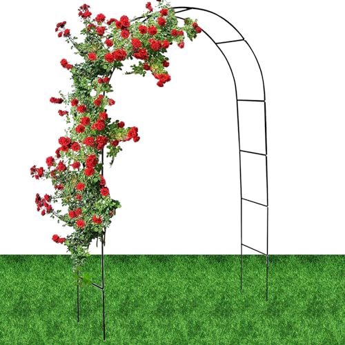 VGVSBG Gartenbogen für den Außenbereich, Hochzeitsdekoration für Zeremonien im Freien, 238 cm hoch x 139 cm breit, stabile Gartenlaube aus Metall – robuste, wetterfest von VGVSBG