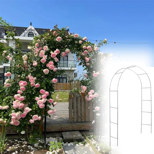VGVSBG Gartenlaube Stahlrahmenbogen - 94,4 * 55,1 * 14,9 Zoll Hochzeitsbogen - Terrassenlaube Dekorationsständer für Gehweg, Rasen, Hinterhof, Party, Zeremonie, Hochz von VGVSBG