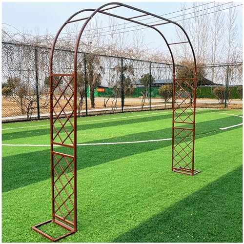 VGVSBG Gartenlaubenbogen aus Metall, starker Rosenbogen für Kletterpflanzen, drinnen/draußen, wetterfestes Spalier für den Garten, Hochzeitsdekoration, 140 x 230 cm, von VGVSBG
