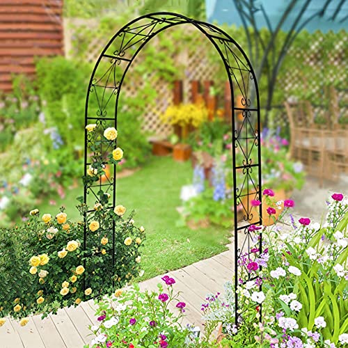 VGVSBG Große, 2,2 m Lange Metall-Gartenlaube, robuste, robuste Rohrlaube, Gartendekoration für den Außenbereich, Garten, Rasen, Hinterhof, Terrasse von VGVSBG