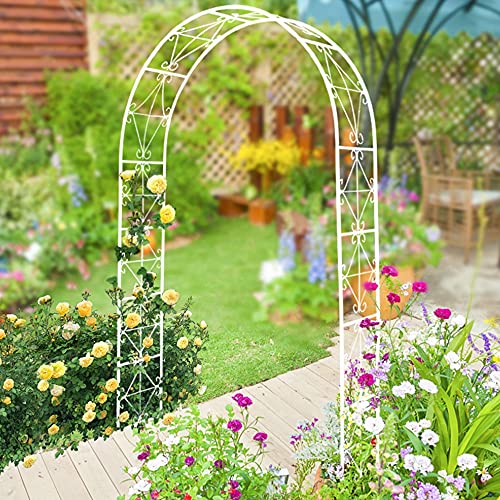 VGVSBG Große, 2,2 m Lange Metall-Gartenlaube, robuste, robuste Rohrlaube, Gartendekoration für den Außenbereich, Garten, Rasen, Hinterhof, Terrasse von VGVSBG