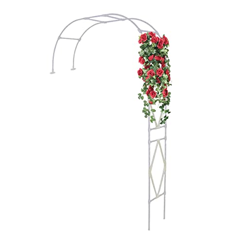 VGVSBG Halbrunde Rose, an der Wand montierte Gartenlaube für Kletterpflanzen, 2,4 m Lange Pflanzenstütze aus Metall für den Innen- und Außenbereich, Balkon, Park von VGVSBG