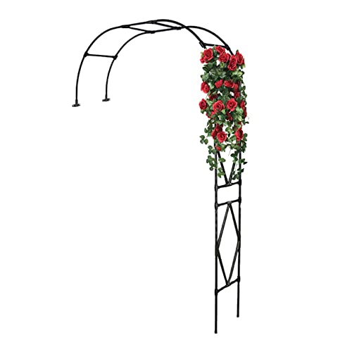 VGVSBG Halbrunde Rose, an der Wand montierte Gartenlaube für Kletterpflanzen, 2,4 m Lange Pflanzenstütze aus Metall für den Innen- und Außenbereich, Balkon, Park von VGVSBG