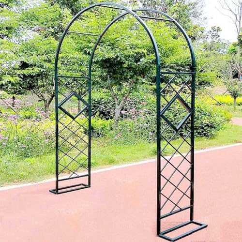 VGVSBG Metall-Gartenbogen-Spalier, 140 cm – 340 cm, Stabiler Rosen-Kletterbogen, Laube für Kletterpflanzen, Außen-Spalier, Pergola-Laube für Wege/Eingänge, Starke Roh von VGVSBG