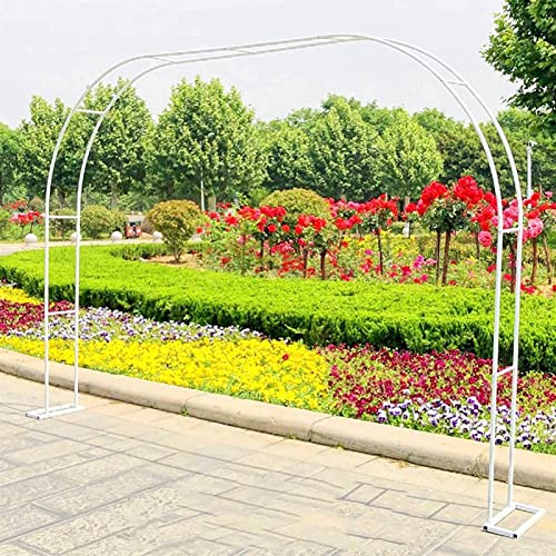 VGVSBG Metall-Gartenlaube für Hochzeiten, weißer Pergola-Laubenbogen für Kletterpflanzen, Rosen, Weinreben, Elegante Dekoration für Brautpartys, 2,2 m hoch x 1,2 m 1, von VGVSBG