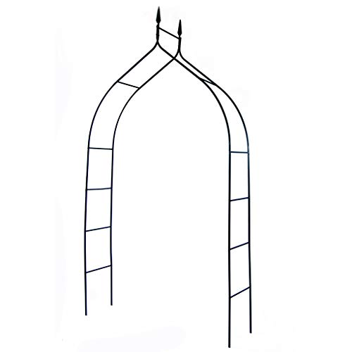 VGVSBG Metallgarten-Gartenlaube für Kletterpflanzen, Rosen, Reben, Gartenspalier für den Außenbereich, Garten, Rasen, Hinterhof, Terrasse, Schwarz, Garten, 1,4 m breit von VGVSBG