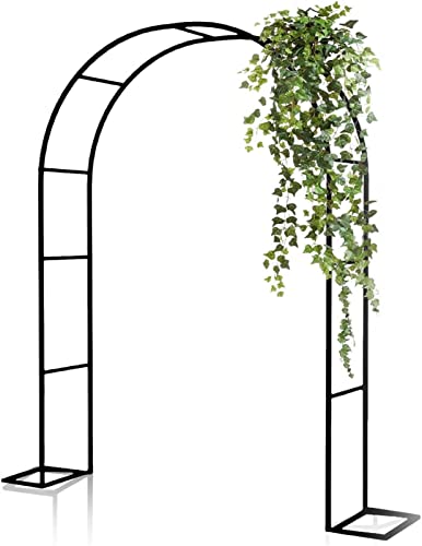 VGVSBG Robuster Gartenbogen, große Kletterpflanzen, Rankgitter, Pergola-Laube, Rosenbögen aus Metall, Torbogen, rostfreier röhrenförmiger Rankgitter-Laube, Blumenstän von VGVSBG