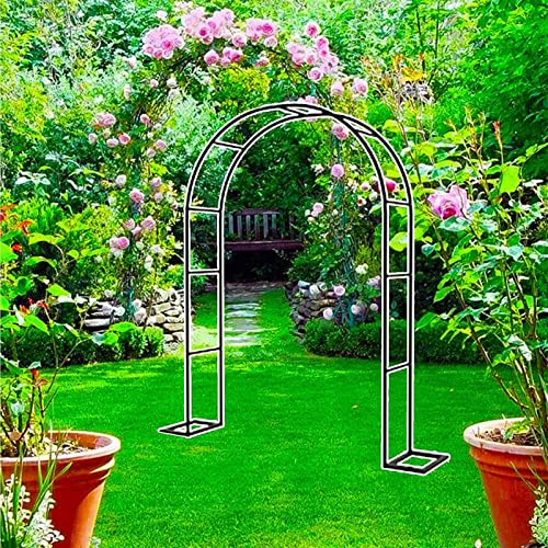 VGVSBG Robuster Gartenbogen, große Kletterpflanzen, Stützgitter, Pergola-Gartenlaube, Rosenbögen aus Metall, Torbogen, rostfreie röhrenförmige Spalierlaube, Blumenstä von VGVSBG