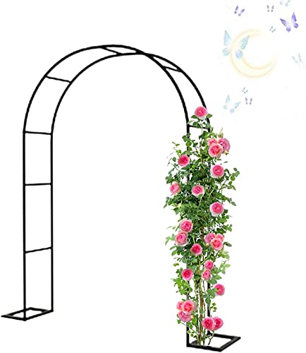 VGVSBG Robuster Gartenbogen, große Kletterpflanzen, Stützgitter, Pergola-Gartenlaube, Rosenbögen aus Metall, Torbogen, rostfreie röhrenförmige Spalierlaube, Blumenstä von VGVSBG