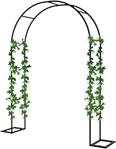 VGVSBG Robuster Gartenbogen, große Kletterpflanzen, Stützgitter, Pergola-Gartenlaube, Rosenbögen aus Metall, Torbogen, rostfreie röhrenförmige Spalierlaube, Blumenstä von VGVSBG