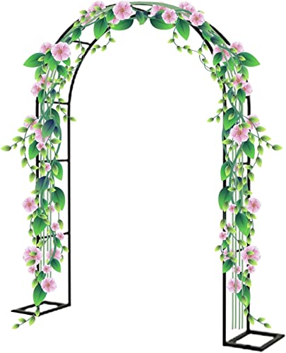 VGVSBG Robuster Gartenbogen, große Kletterpflanzen, Stützgitter, Pergola-Gartenlaube, Rosenbögen aus Metall, Torbogen, rostfreie röhrenförmige Spalierlaube, Blumenstä von VGVSBG