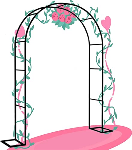 VGVSBG Robuster Gartenbogen, große Kletterpflanzen, Stützgitter, Pergola-Gartenlaube, Rosenbögen aus Metall, Torbogen, rostfreie röhrenförmige Spalierlaube, Blumenstä von VGVSBG