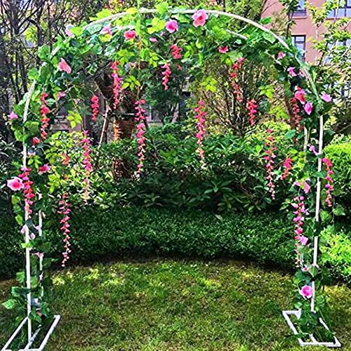 VGVSBG Robuster Gartenbogen, große Kletterpflanzen, Stützgitter, Pergola-Gartenlaube, Rosenbögen aus Metall, Torbogen, rostfreie röhrenförmige Spalierlaube, Blumenstä von VGVSBG
