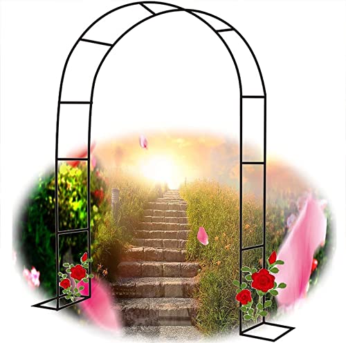 VGVSBG Robuster Gartenbogen, große Kletterpflanzen, Stützgitter, Pergola-Gartenlaube, Rosenbögen aus Metall, Torbogen, rostfreie röhrenförmige Spalierlaube, Blumenstä von VGVSBG