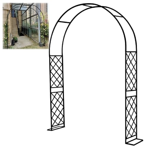 VGVSBG Robuster Gartenlaubenrahmen, großer Hochzeitsbogen, Spalier, stabil, wetterbeständig, Kletterpflanzen-Stützbogen aus Metall für Rosen, Kletterpflanzen, Gemüse, von VGVSBG