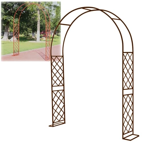VGVSBG Robuster Gartenlaubenrahmen, großer Hochzeitsbogen, Spalier, stabil, wetterbeständig, Kletterpflanzen-Stützbogen aus Metall für Rosen, Kletterpflanzen, Gemüse, von VGVSBG