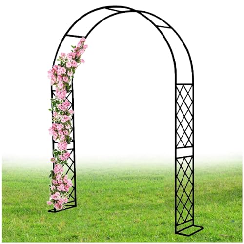 VGVSBG Robuster Rosenbogen, H 270 cm, Gartenbogen, Rankgitter aus Metall, Hochzeitstorbogen für Zeremonienpartys, Pflanzenklettern, Breite 180/200/220/240/260/280/330 von VGVSBG