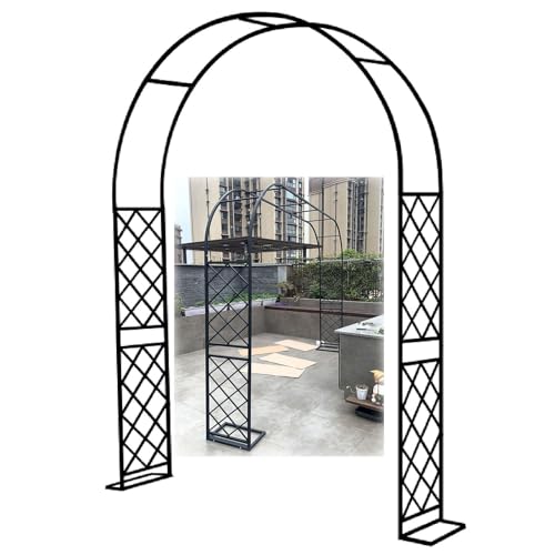VGVSBG Rosenlauben stabil, Metall-Gartenbogen-Spalier, starker Hochzeitstorbogenständer für Kletterpflanzen, Party-Dekoration für den Außenbereich, Pergola-Laube mit von VGVSBG