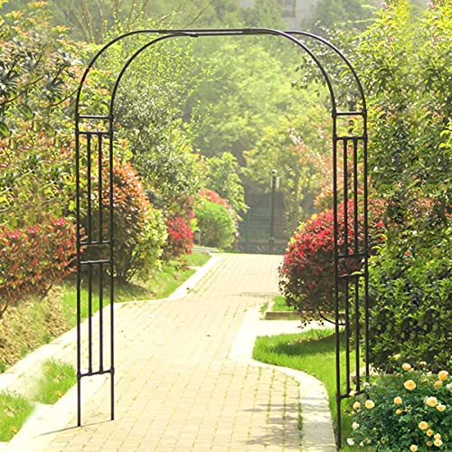 VGVSBG Spalierbogen für den Garten, breiter schwarzer Laubengang, robuster Pergola-Torbogen, für Kletterpflanzen, Rasen, Terrasse, Hochzeitsbogen im Freien, wetterbest von VGVSBG