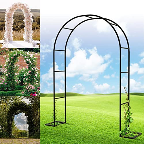 VGVSBG Stereoskopischer Gartenbogen aus Metall, leicht zu montierendes Klettergitter für Rosenpflanzen, Dekorationsbogen für den Innen- und Außenbereich mit Sockel, f von VGVSBG