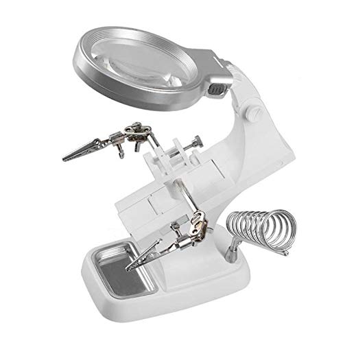 VGVSBG Werkzeuge 3X 4,5X Schweißen LED Lupe Lupe Lötkolben Lupe Krokodil Clip Halter Hand Schweißen Reparatur Mgnifying Werkzeug Vergrößerungs von VGVSBG