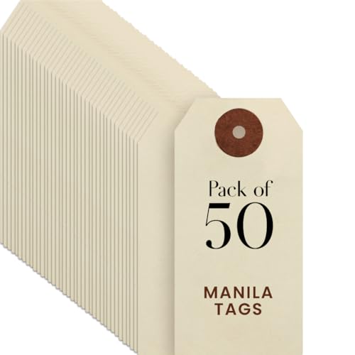 Manila-Etiketten, cremefarben, Größe 2, 50 Stück Manila-Etiketten, cremefarben, Größe 2, 50 Stück von VHC Brands
