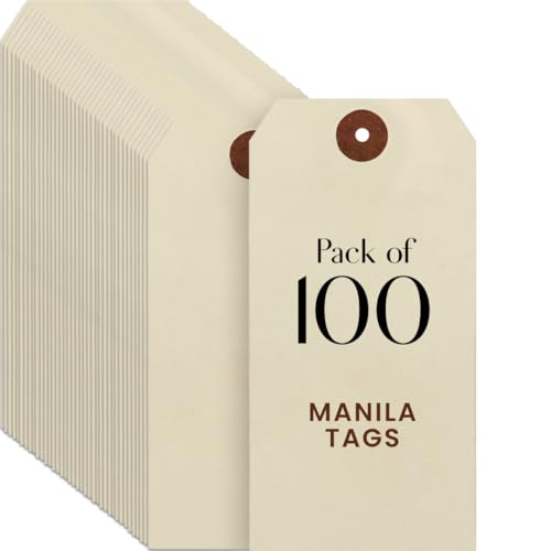 Manila-Etiketten, cremefarben, Größe 6, 100 Stück Manila-Etiketten, cremefarben, Größe 6, 100 Stück von VHC Brands
