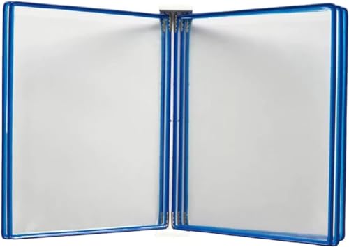 A4-Dokumentenhalter zur Wandmontage, Wandmontiertes Poster-Flip-Book-Display, A3-Wandbehangeinheiten, Flip-Ordner mit Magnetfuß, 5-seitiger Datei-Organizer for Werkstatt-Ausstellungsbüros(Blu) von VHTDFEVXO