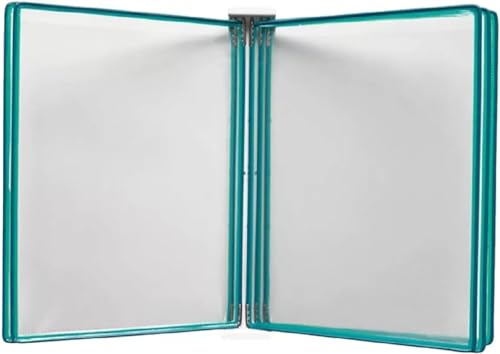 A4-Dokumentenhalter zur Wandmontage, Wandmontiertes Poster-Flip-Book-Display, A3-Wandbehangeinheiten, Flip-Ordner mit Magnetfuß, 5-seitiger Datei-Organizer for Werkstatt-Ausstellungsbüros(Green) von VHTDFEVXO