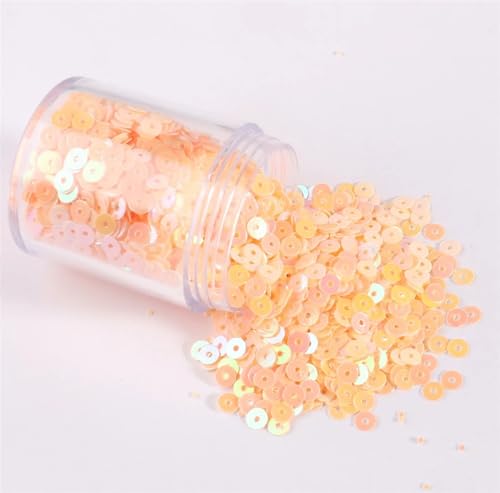 Pailletten für Aufnähen, 1 Box s 2mm 3mm 4mm 5mm 6mm Flache Runde Lose s for DIY Handwerk Frauen Kleidung Zubehör(AB Flesh,6mm 1box) von VHTDFEVXO