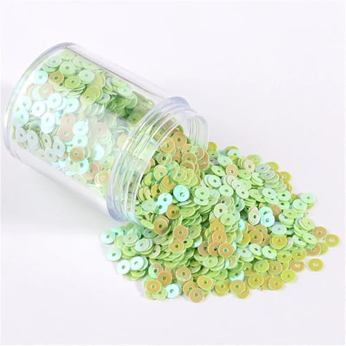 Pailletten für Aufnähen, 1 Box s 2mm 3mm 4mm 5mm 6mm Flache Runde Lose s for DIY Handwerk Frauen Kleidung Zubehör(AB Light Green,2mm 1box) von VHTDFEVXO