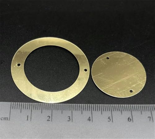 Pailletten für Aufnähen, 42 mm, 50 mm, großer Doppelkreis, zwei Löcher, flach, lose SS for Nähen, for Schuhe, Hüte, Kinder, DIY, Bastelzubehör, 42 mm(42mm Golden) von VHTDFEVXO