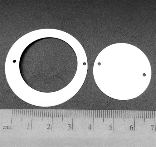 Pailletten für Aufnähen, 42 mm, 50 mm, großer Doppelkreis, zwei Löcher, flach, lose SS for Nähen, for Schuhe, Hüte, Kinder, DIY, Bastelzubehör, 42 mm(42mm White) von VHTDFEVXO