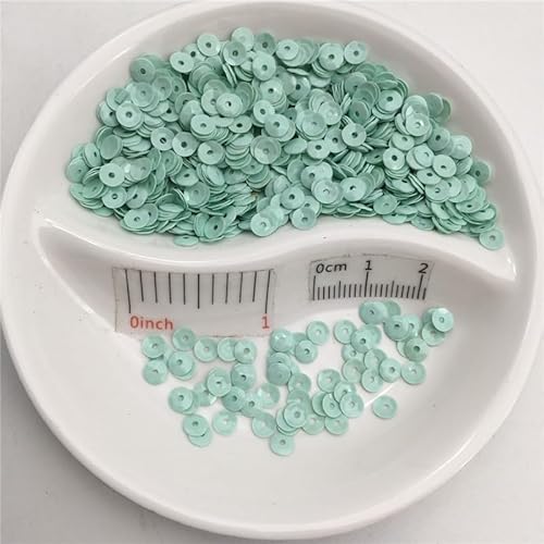 Pailletten für Aufnähen, 4mm Tasse Runde Solide Farbe Lose Nähen Handwerk for Hochzeit Dekoration Kleidungsstück Kleid Schuh CapsDIY(Solid L Blue) von VHTDFEVXO