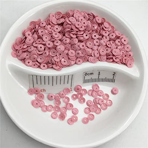 Pailletten für Aufnähen, 4mm Tasse Runde Solide Farbe Lose Nähen Handwerk for Hochzeit Dekoration Kleidungsstück Kleid Schuh CapsDIY(Solid lotus Pink) von VHTDFEVXO