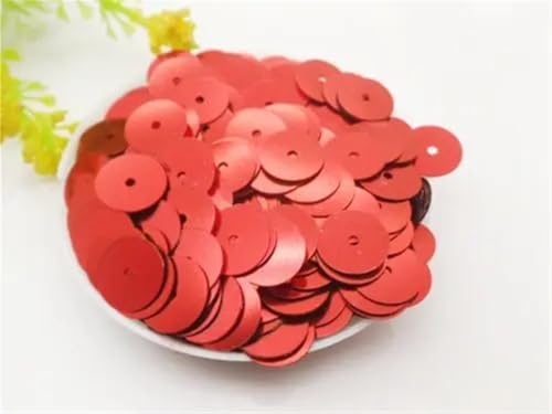Pailletten für Aufnähen, 60 Gramm 5 mm 6 mm 8 mm 10 mm 12 mm flach rund lose SS geeignet for Nähen Hochzeit(Red,6MM 5000PCS) von VHTDFEVXO
