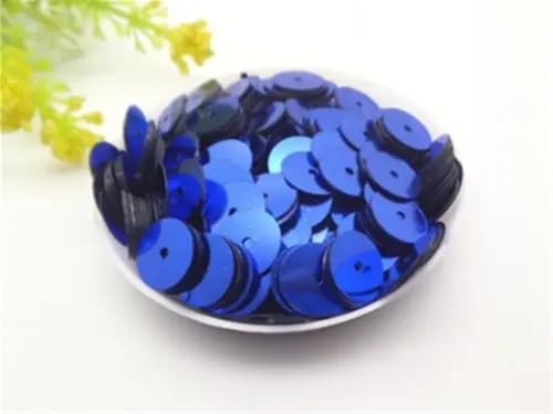 Pailletten für Aufnähen, 60 Gramm 5 mm 6 mm 8 mm 10 mm 12 mm flach rund lose SS geeignet for Nähen Hochzeit(Royal Blue,6MM 5000PCS) von VHTDFEVXO
