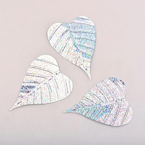 Pailletten für Aufnähen, 60 mm, silber-goldfarben, große Sterne, flach for Nähen for Kleidung, Weihnachtsdekoration, Basteln, 100 g(57x75mm Silverleaf) von VHTDFEVXO