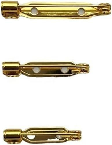 VHTDFEVXO 10 Stück 2,4 cm Lange Anstecknadel, Broschensockel, Rückleiste, Ausweishalter, Broschennadeln, DIY-Schmuckzubehör, 24 mm, Eisen(Gold Color,30mm) von VHTDFEVXO