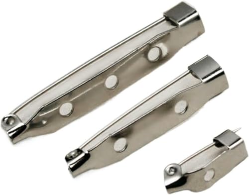 VHTDFEVXO 15/30/38 mm Broschenrohlinge, Basisrücken, Verschlussstifte, Verschlüsse, Haken, Zubehör for die Herstellung von DIY-Schmuck, Verbinder, 15 mm, 15 Stück, Silber(38MM 6pcs) von VHTDFEVXO