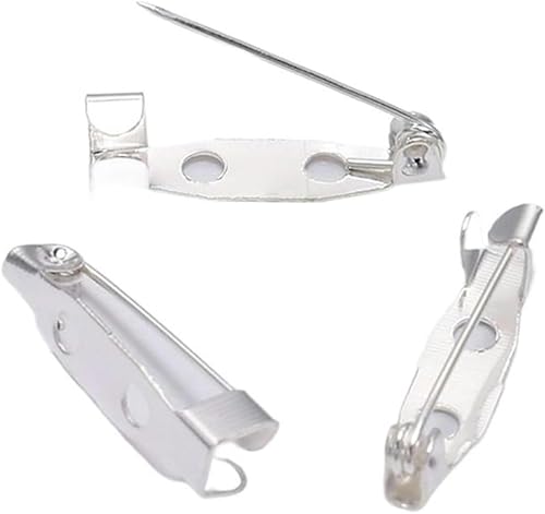 VHTDFEVXO 50 Stück/Set Broschennadeln, Broschen, Bastelverschluss, Broschennadeln, Befunde mit 2 Löchern, Nadeln, Anhänger, Schmuckherstellung, 30 mm, 4(1,25mm) von VHTDFEVXO