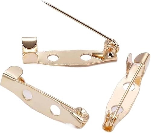 VHTDFEVXO 50 Stück/Set Broschennadeln, Broschen, Bastelverschluss, Broschennadeln, Befunde mit 2 Löchern, Nadeln, Anhänger, Schmuckherstellung, 30 mm, 4(5,15mm) von VHTDFEVXO