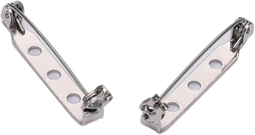 VHTDFEVXO 50 Stück 20/25/32/38 mm Anstecknadeln, Broschensockel, Verschluss, Ausweishalter, Brosche for DIY-Schmuckherstellung, 25 mm, Gold(Silvery2,20mm) von VHTDFEVXO